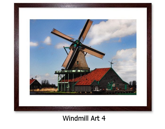 Windmill Art Framed Print